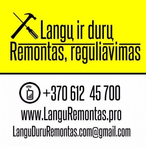 PLASTIKINIŲ LANGŲ REMONTAS 861245700