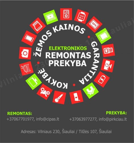 GREITAS IR KOKYBIŠKAS ELEKTRONIKOS REMONTAS IR PREKYBA