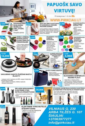 Modernios virtuvės reikmenys ir dovanų idėjos