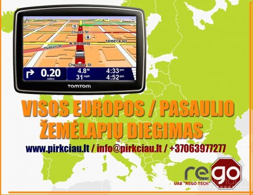 GPS navigacijų remontas, navigacijų servisas, žemėlapių atnaujinimas VISOJE LIETUVOJE