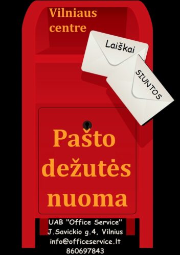 Pašto dėžutės nuoma Vilniaus centre
