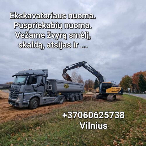 Viksrinio ekskavatoriaus nuoma. Tvenkiniu kasimas, kasame tvenkinius 060625738 Vilnius