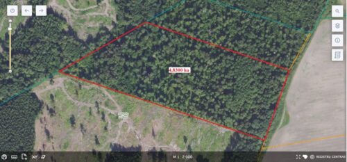 Parduodamas 2,4150 ha žemės sklypas miško paskirties