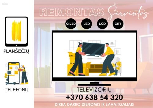 Televizorių ir kitos technikos remontas Širvintose